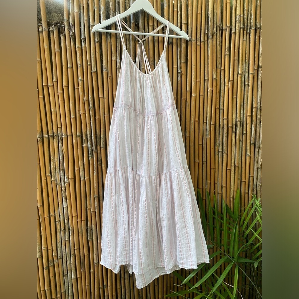 9SEED Tiered Midi Dress Swim Cover P/S - Picture 2 of 9